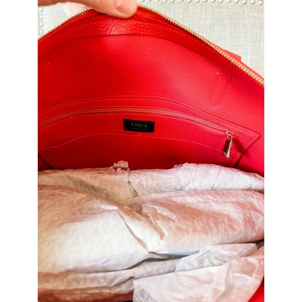 NWT Furla Luce Fragola Leather Tote 1049153 B BAFV - Picture 7 of 11